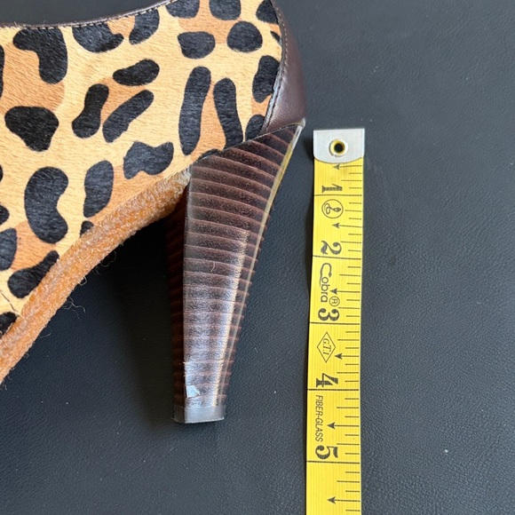 Coach Tullah Leopard Calf Hair Lace-Up Heels Size 7.5 B - Picture 10 of 10